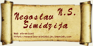 Negoslav Simidžija vizit kartica
